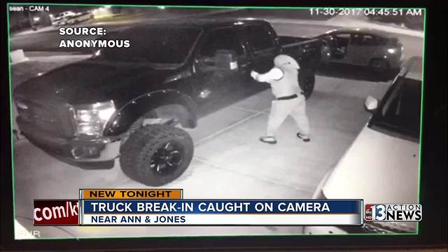 Man caught breaking into truck on camera