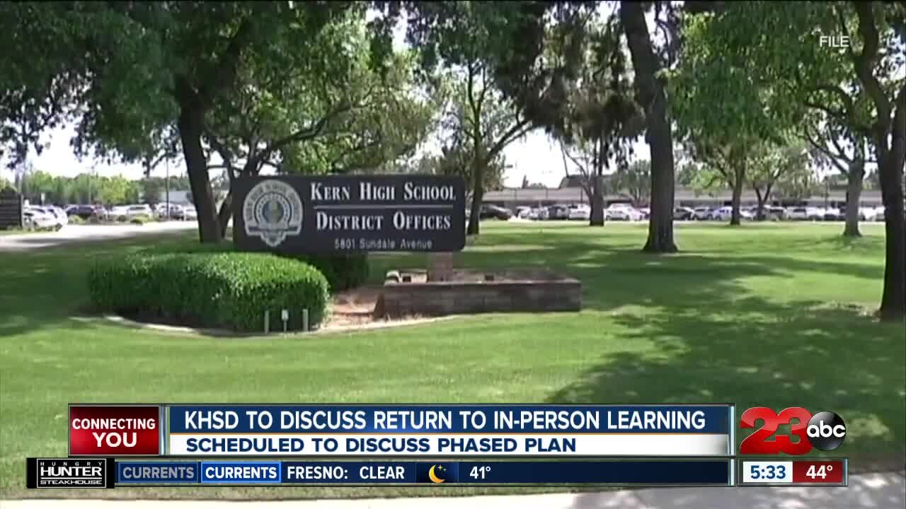 Phased-in in-person learning plan to be discussed at KHSD Board of Trustees meeting