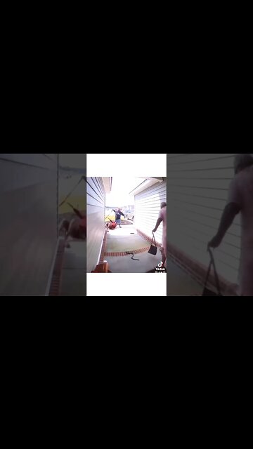 Grandma Jumps and dives away from a snake?