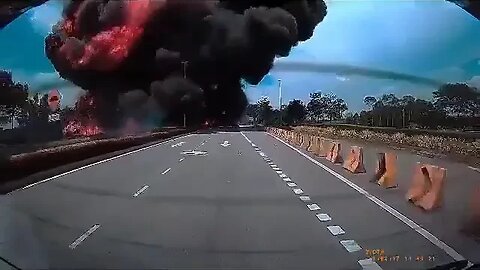 Moment plane crashed in Malaysia