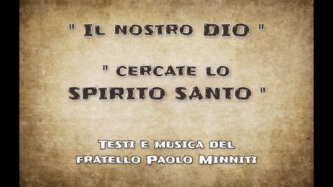 CANTICI A CURA DEL FRATEELLO PAOLO MINNITI.