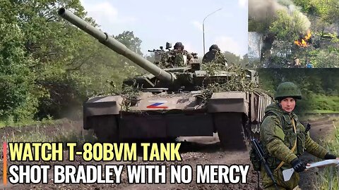 Russian T-80BVM gave no chance to US made Ukrainian Bradley toward Kupyansk