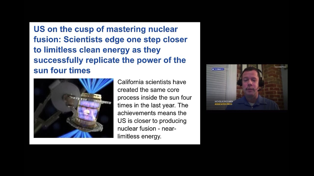 Nuclear fusion. China controls tik tok. Blackmail in congress