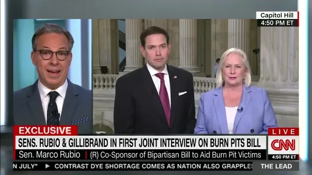 Rubio, Gillibrand Join The Lead with Jake Tapper to Discuss Senate Passage of the PACT Act