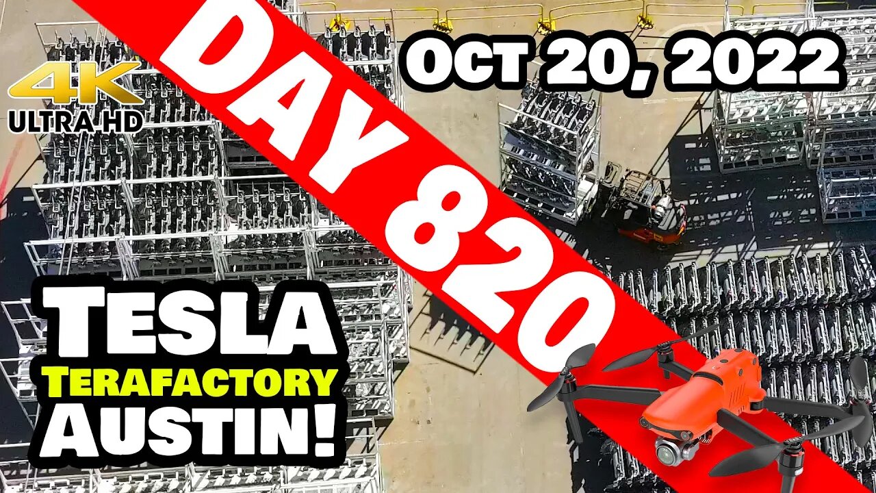 CASTINGS PILING UP AT GIGA TEXAS! - Tesla Gigafactory Austin 4K Day 820 - 10/20/22 - Tesla Texas