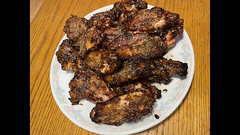 Chicken wings on the Traeger