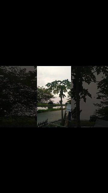 Suasan sore hari di desa