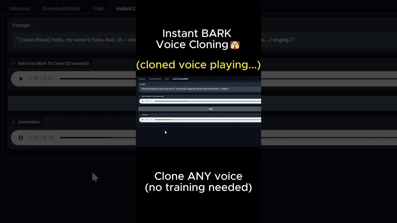 AI Voice Cloning INSTANTLY