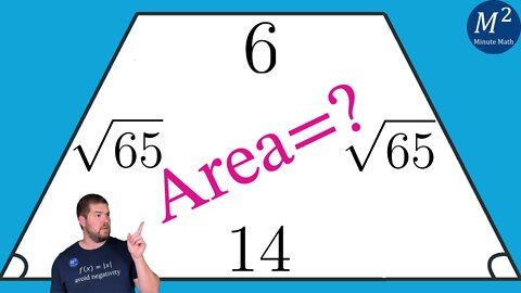 Can YOU Calculate the Area of the Isosceles Trapezoid? | Minute Math