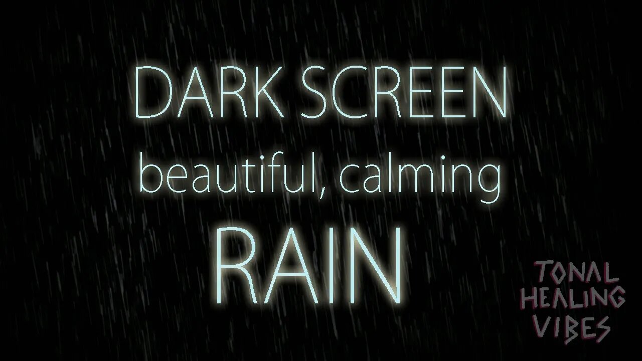 Calming Rain Sounds for Sleep, Study, & Relaxation | Dark Screen | Nature Sounds