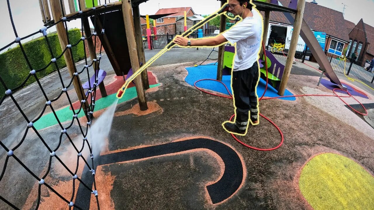 Kids BANNED From PLAYGROUND! Mould & Slime Power Washed Away For FREE!