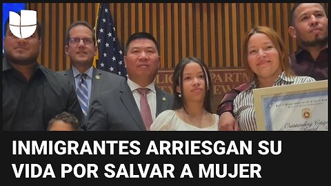 Condecoran a dos inmigrantes por salvar a una mujer que estaba siendo apuñalada: "Fue de corazón"