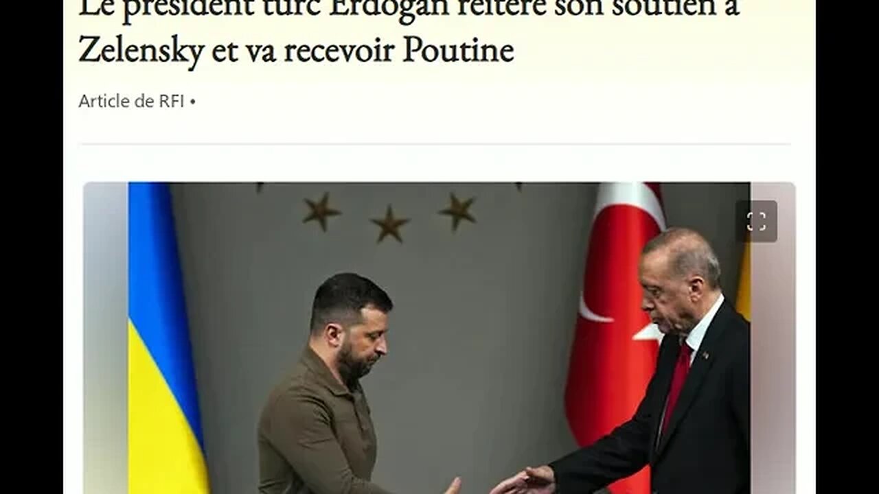 Le président turc Erdogan réitère son soutien à Zelensky et va recevoir Poutine