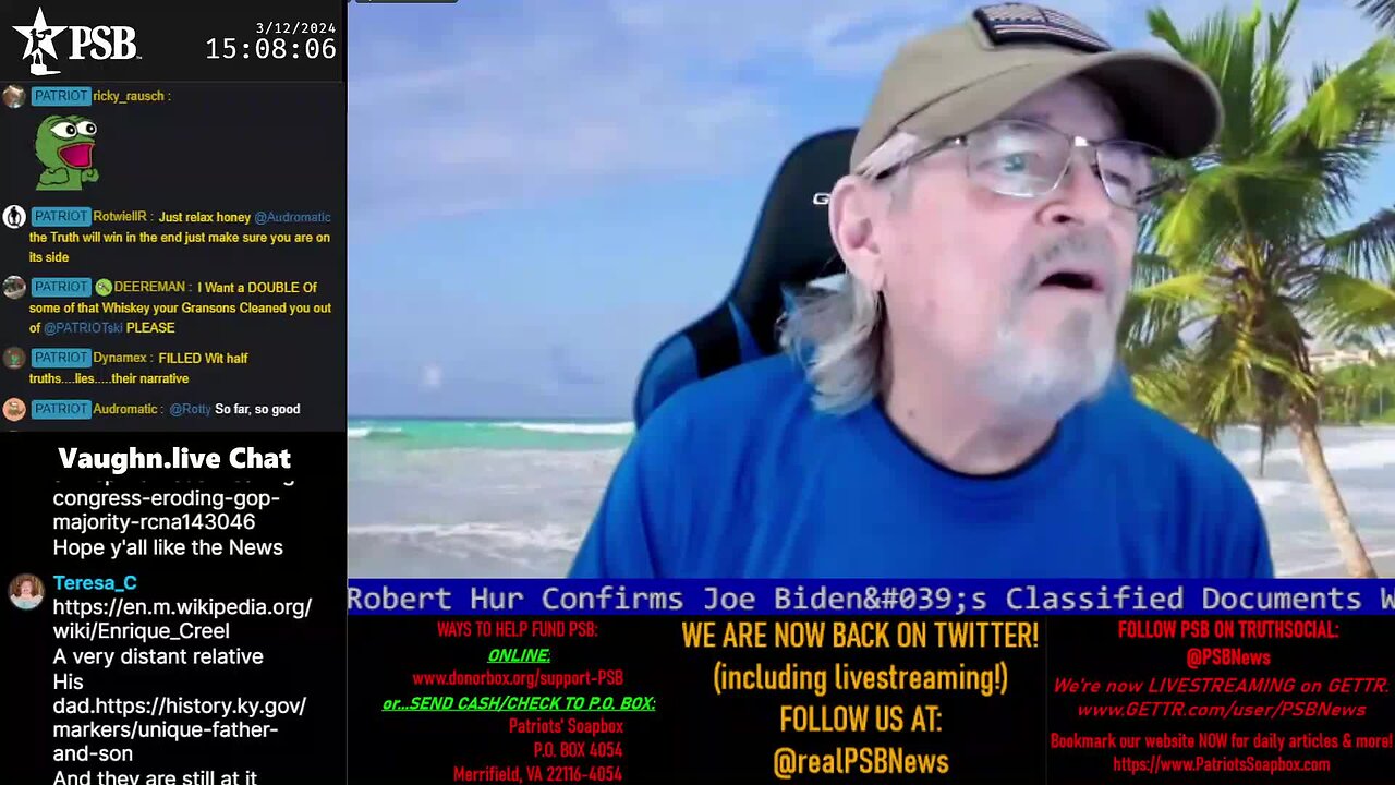 2024-03-12 15:00 EDT - The PATRIOTski Tavern:
