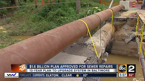 $1.6 billion plan approved for Baltimore sewer repair