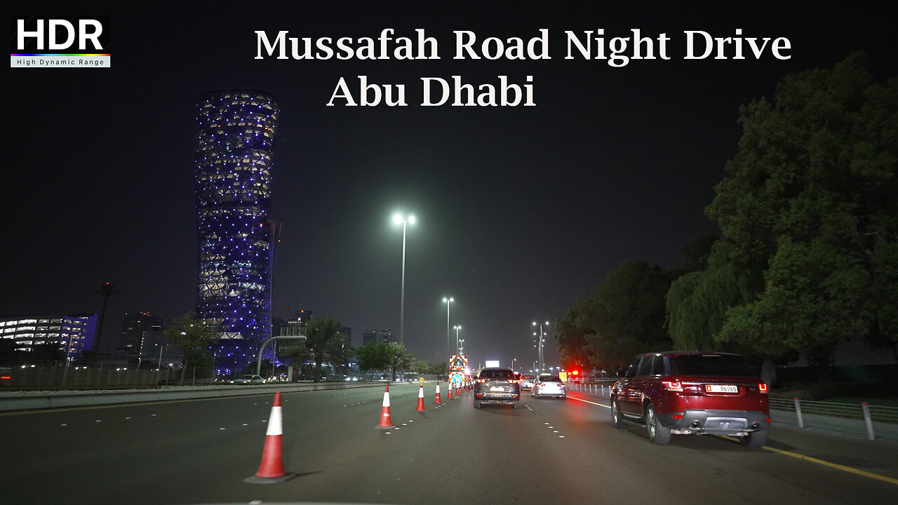 Mussafah Road Night Drive Abu Dhabi to Mussafah