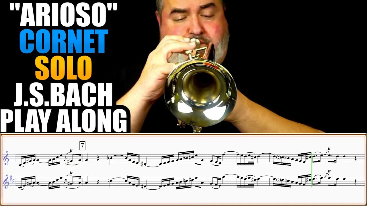 "Arioso" CORNET SOLO Sheet Music PLAY ALONG - Johann Sebastian Bach