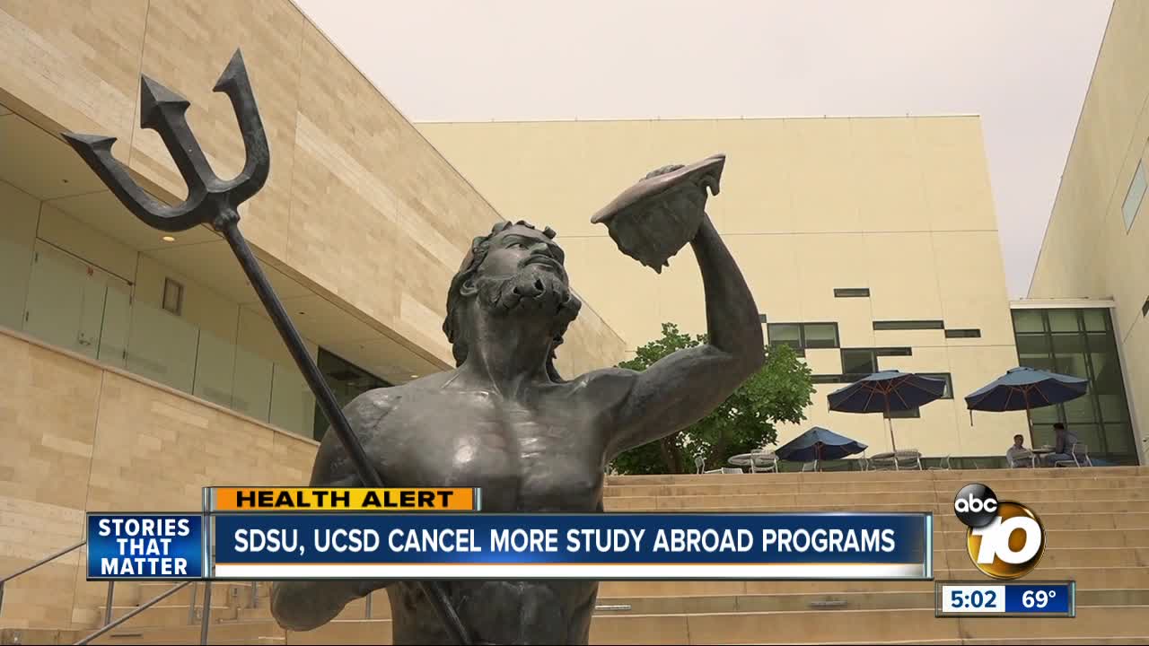 SDSU, UCSD cancel more study abroad programs over coronavirus