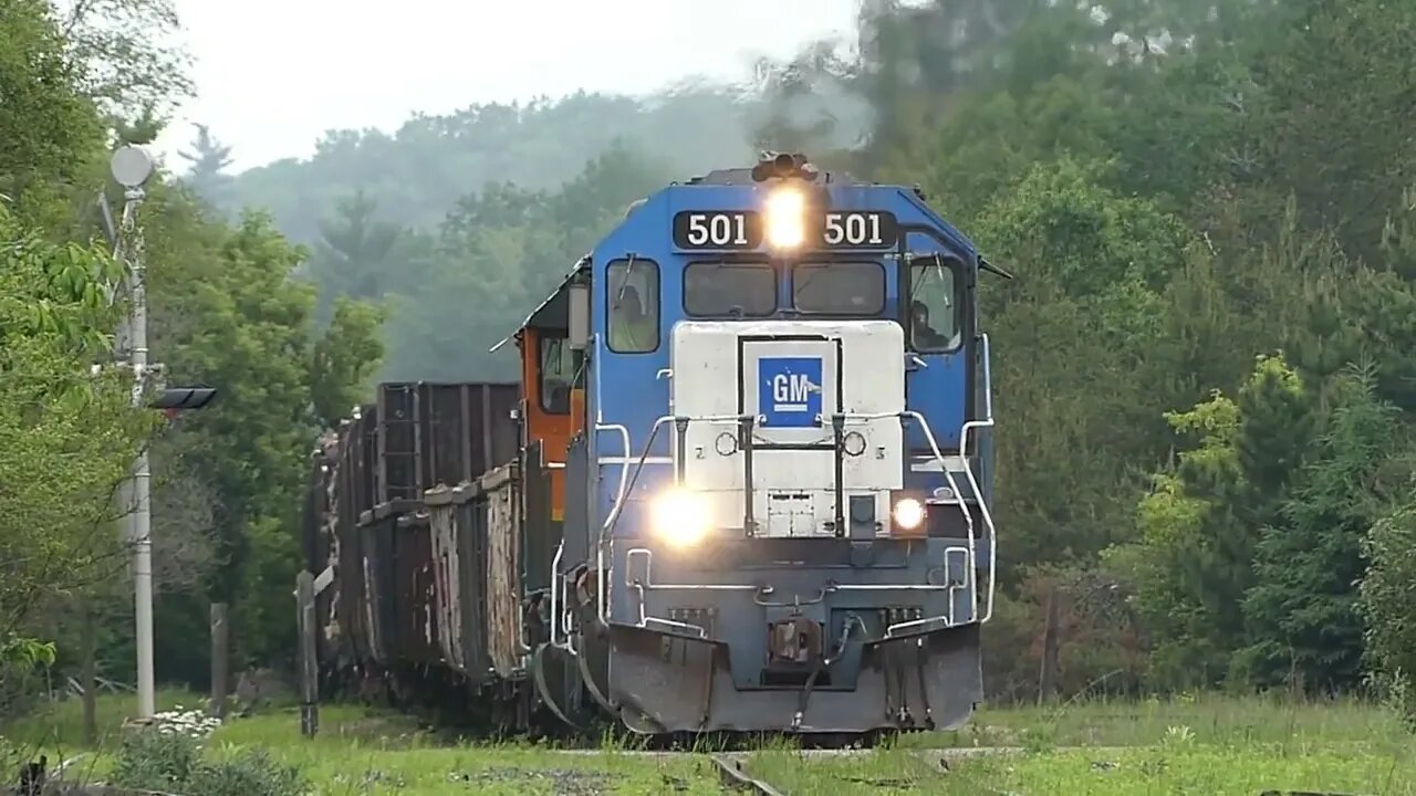 Close Up Logging Train Rocking Action, I Think Them Logs Want Off! | Jason Asselin