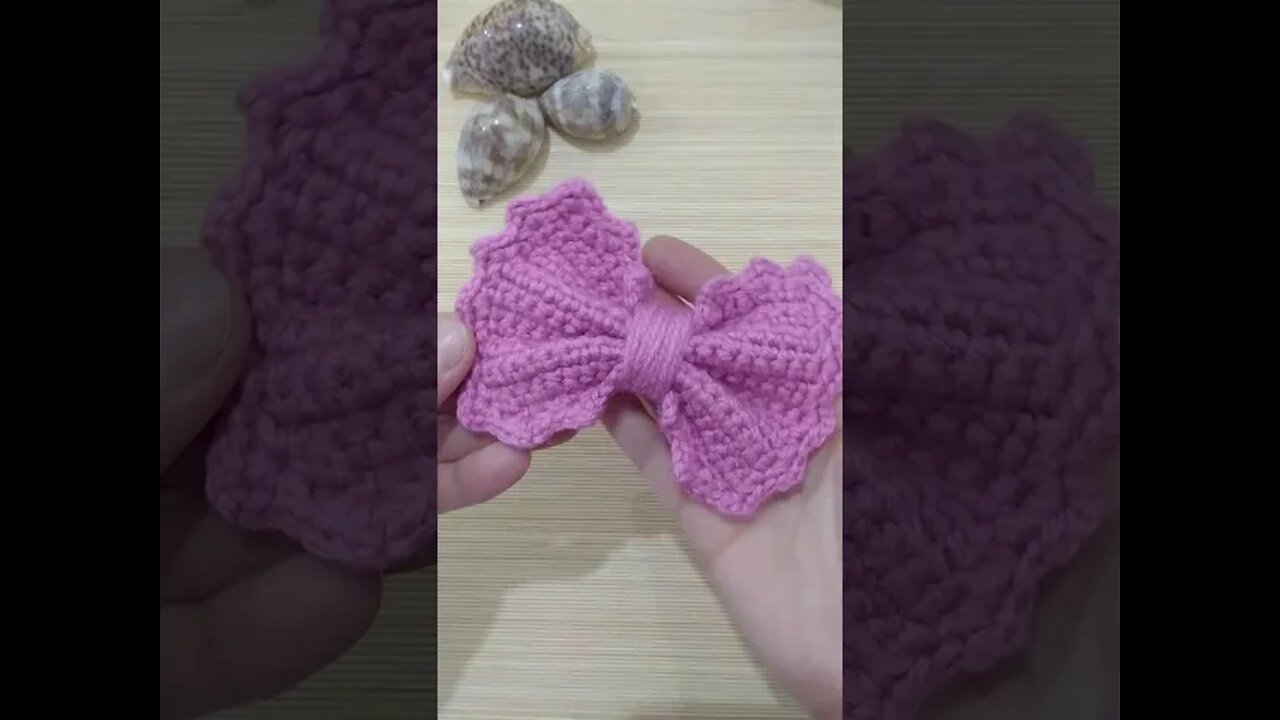 How To Make A Crochet Bow #shorts