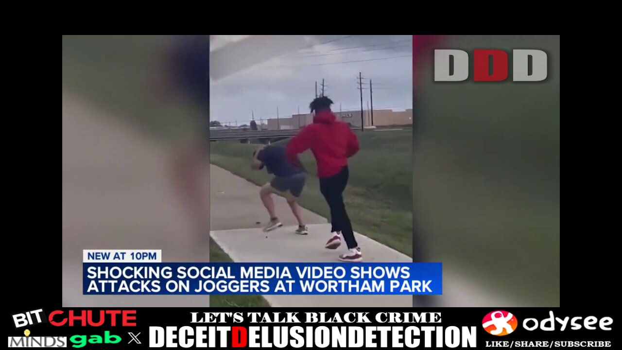 Black suspect physically assaults multiple white joggers