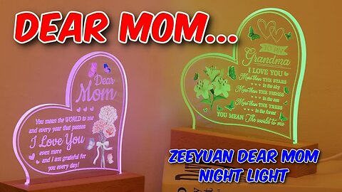 ZEEYUAN Dear Mom Night Light Review