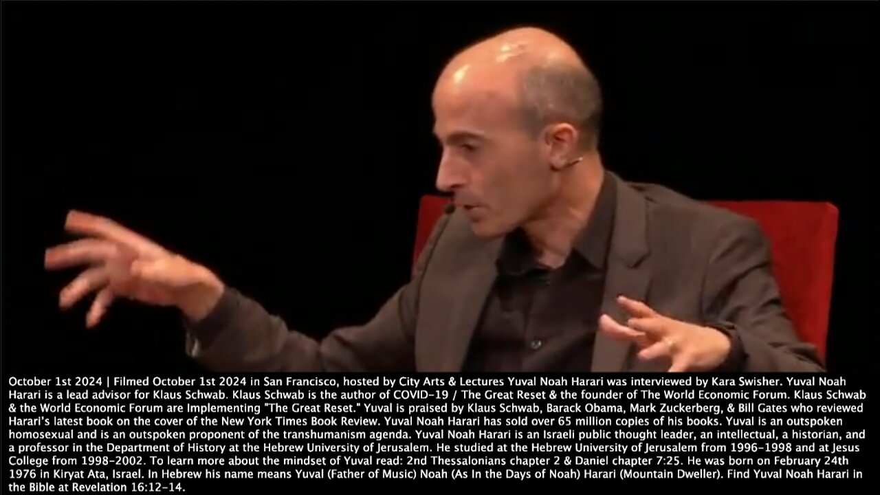 Yuval Noah Harari | "GPT Tried to Hire a Human to Solve the Captcha for It. The Human Got Suspicious. Nobody Told GPT4 to Lie & Told GPT4 What Lie Would Be Most Effective. This Was a Very Effective Lie." - 10/1/2024