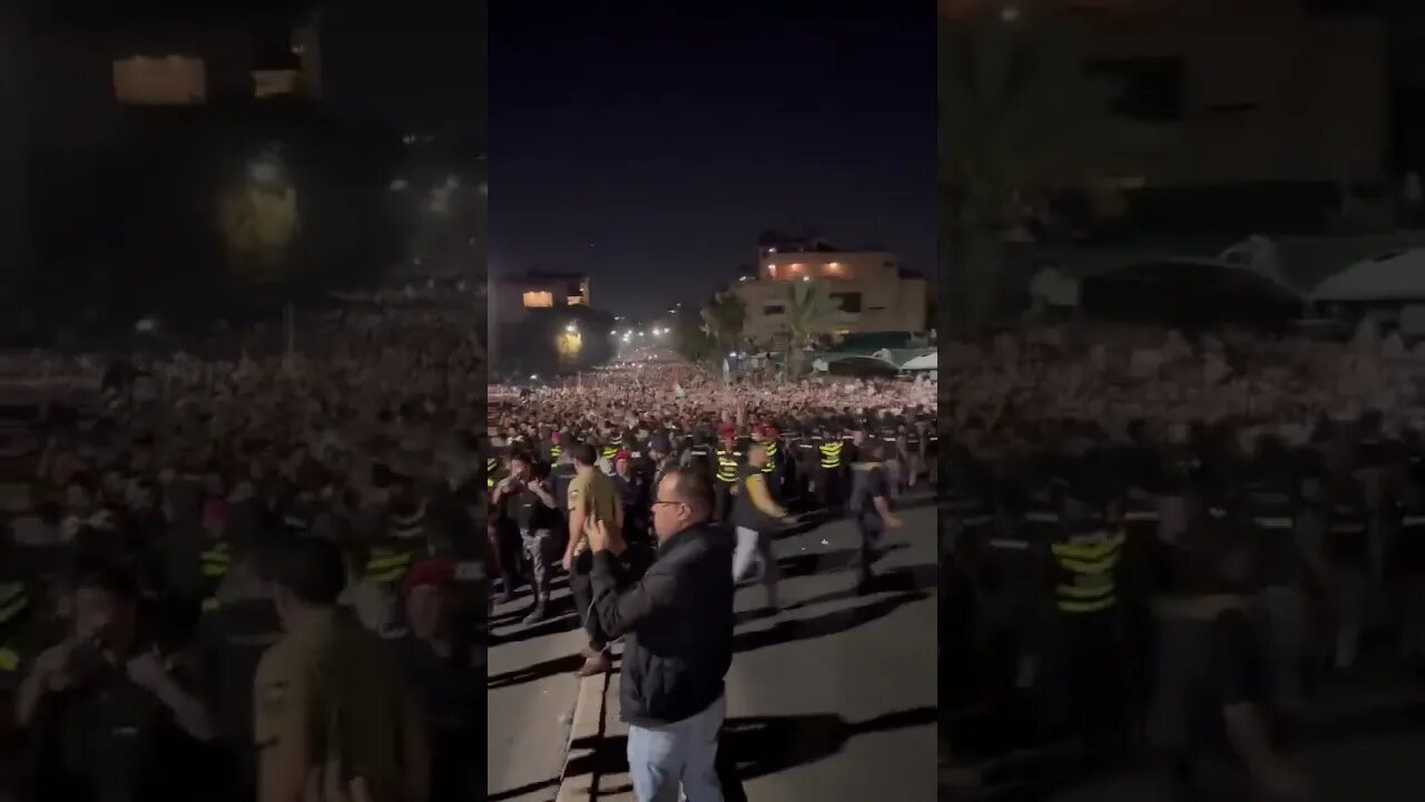 Huge protests ongoing in Jordan following the bombing of a hospital in