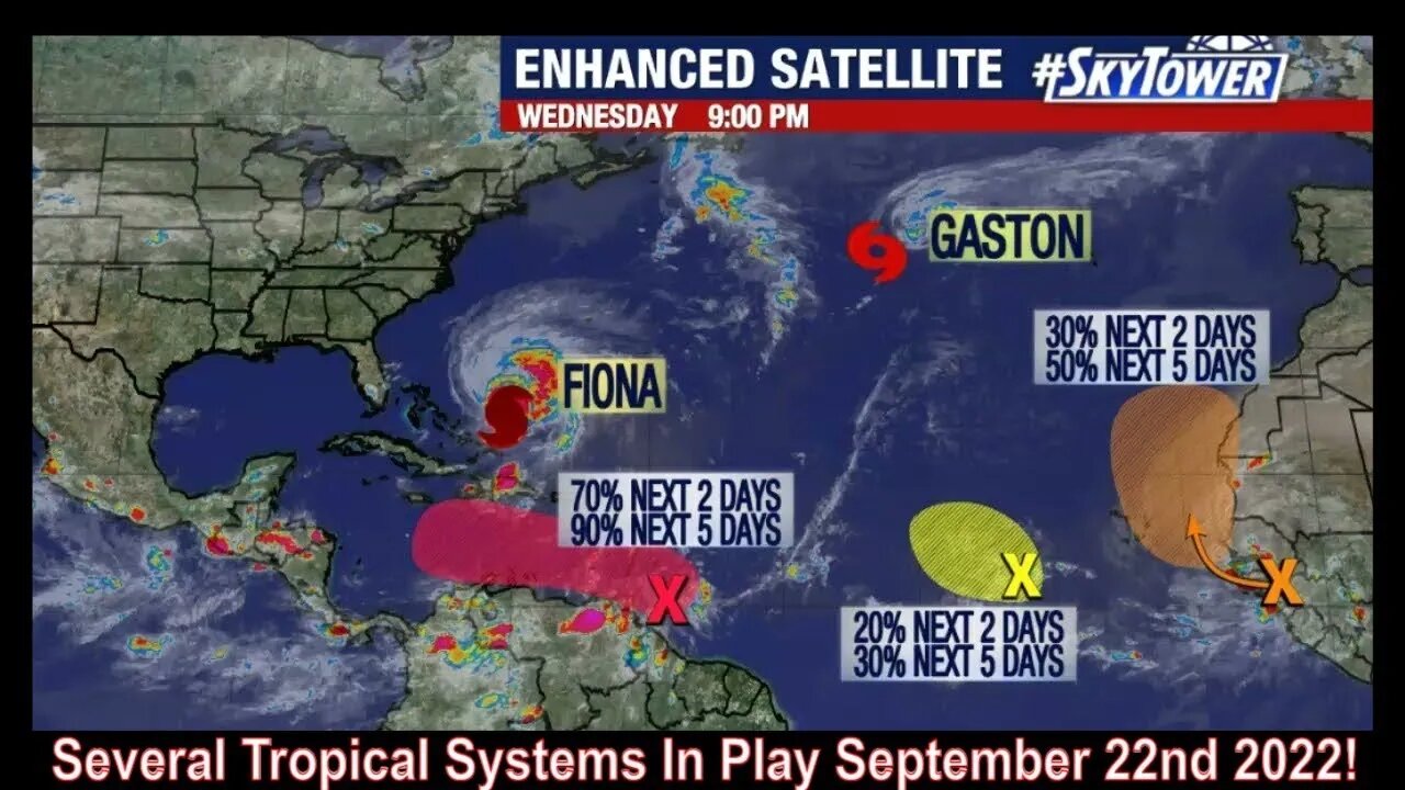 Several Tropical Systems In Play September 22nd 2022!