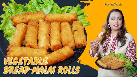 Chicken Vegetable Bread Malai Roll by RuxyFoodSecrets | Chicken Malai Rolls