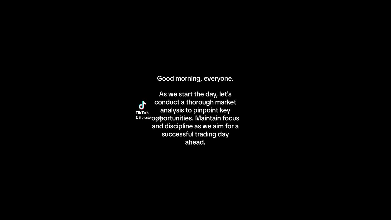 Good morning, everyone. As we start the day, let's conduct a thorough market analysis