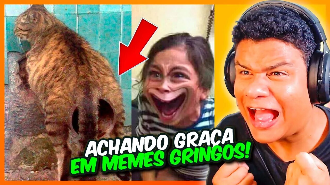 TENTANDO ACHAR GRAÇA EM MEMES GRINGOS! | COMPILADO | React Anime Pro