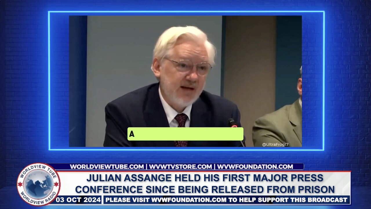 JULIAN ASSANGE HELD HIS FIRST MAJOR PRESS CONFERENCE SINCE BEING RELEASED FROM PRISON