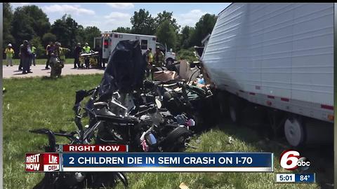 Two children killed in crash on I-70 near Terre Haute