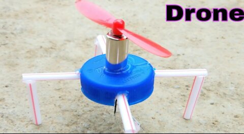 How to make a drone from bottles and straws