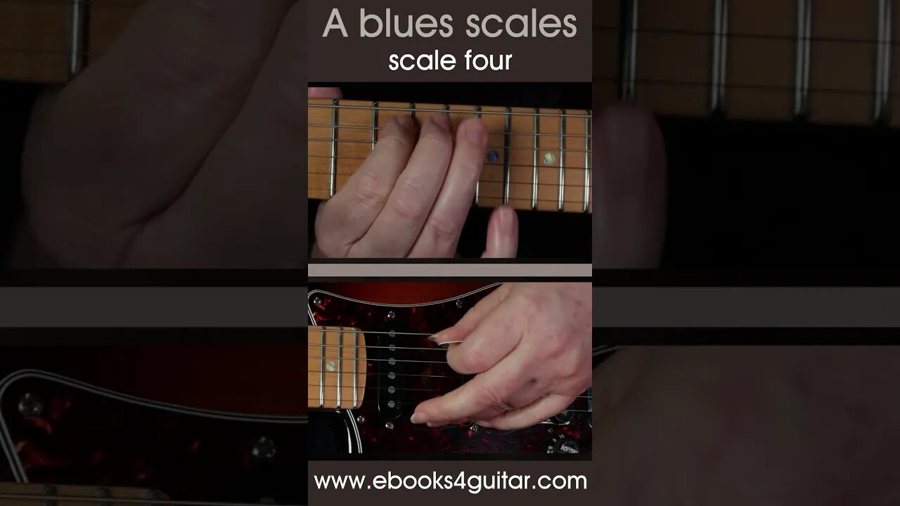 LEFT HANDED, A minor pentatonic blues scales, guitar practise short 4