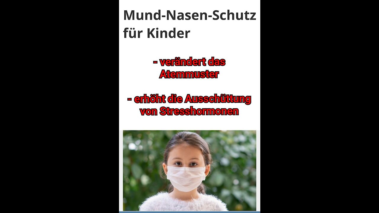 Masken verursachen bei Kindern ein verändertes Atemmuster und Stress