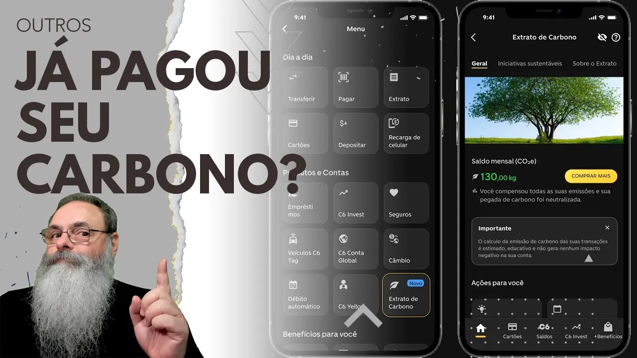 BANCO C6 inclui FUNÇÃO para COMPENSAR sua PEGADA de CARBONO com dinheiro: COMO se CHAMA ISSO?