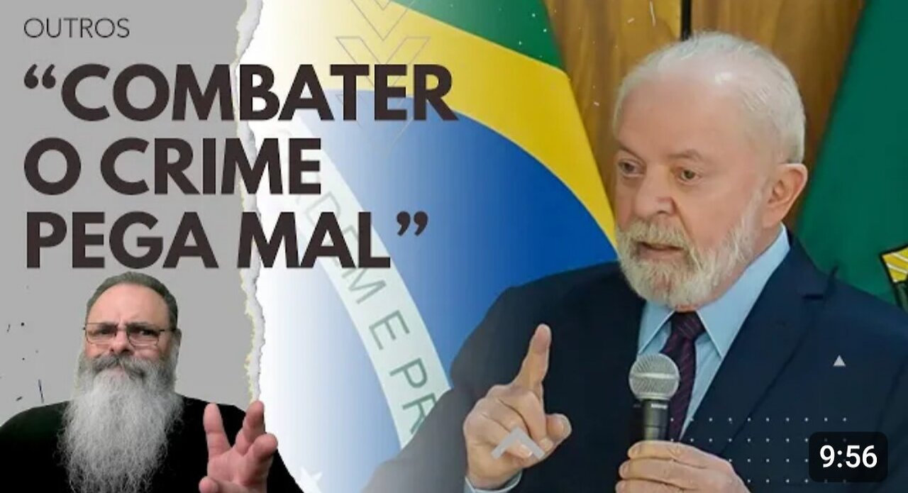 LULA não quer ACIONAR a GLO contra BANDIDOS do RIO porque "PEGA MAL para a IMAGEM" COMBATER o CRIME