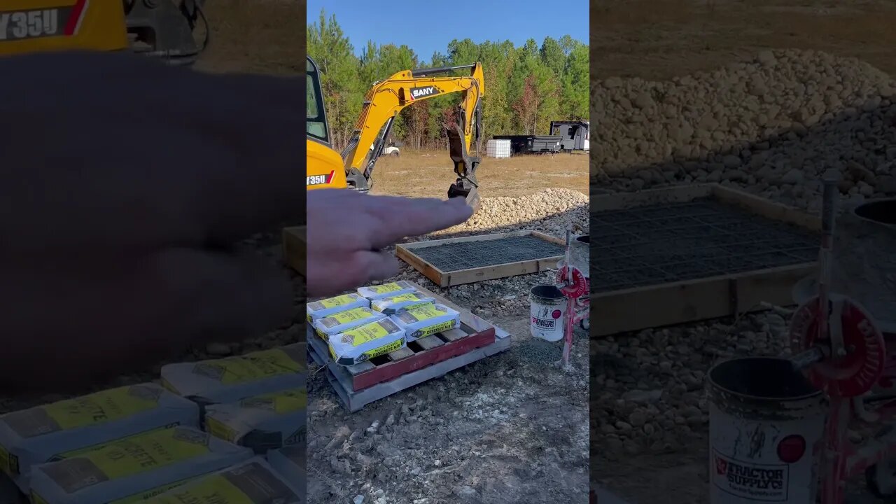 Dirty concrete work on the farm. Generator bunker build