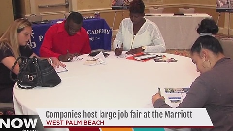 Companies host large job fair at the Marriott