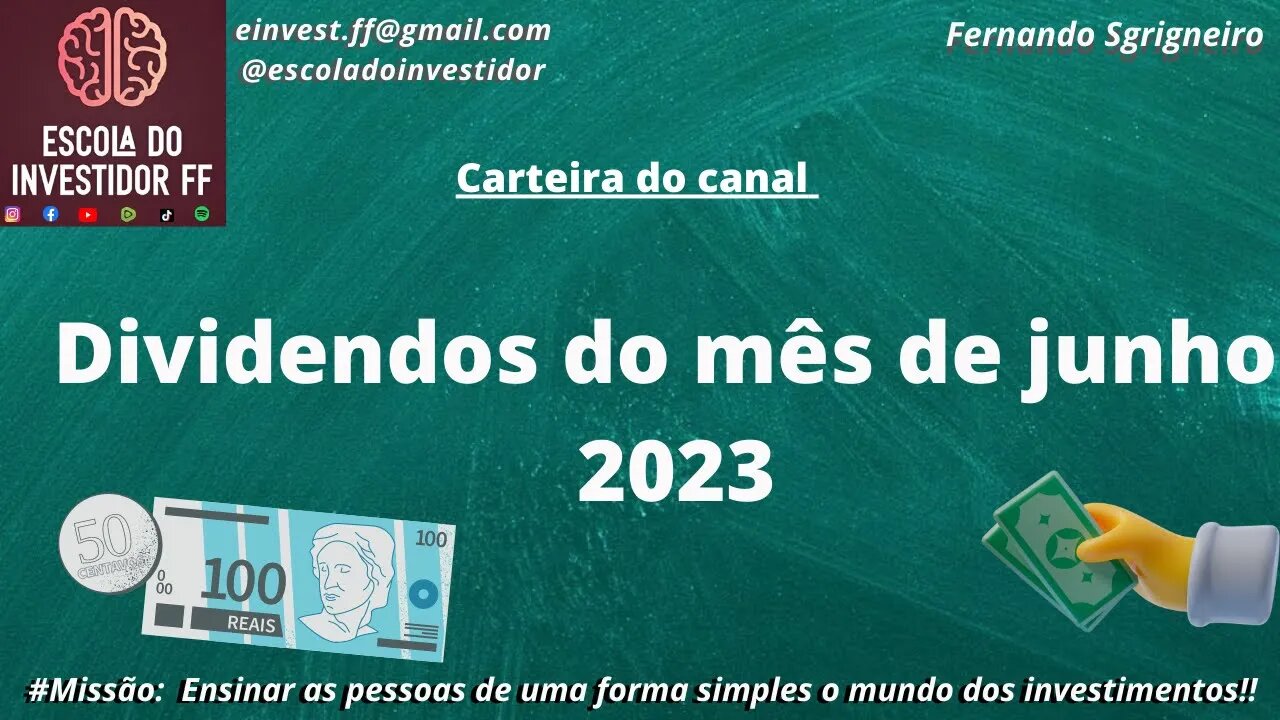 Carteira do canal junho 2023
