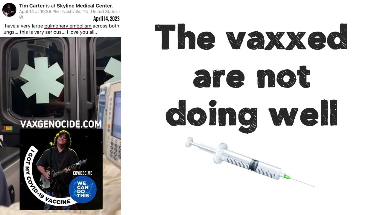 The vaxxed are not doing well.