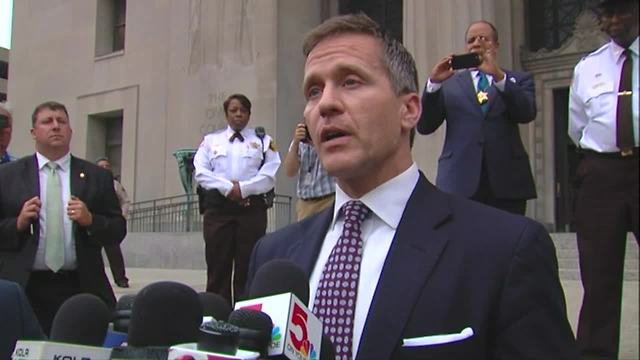 Gov. Greitens speaks to media after case dismissed