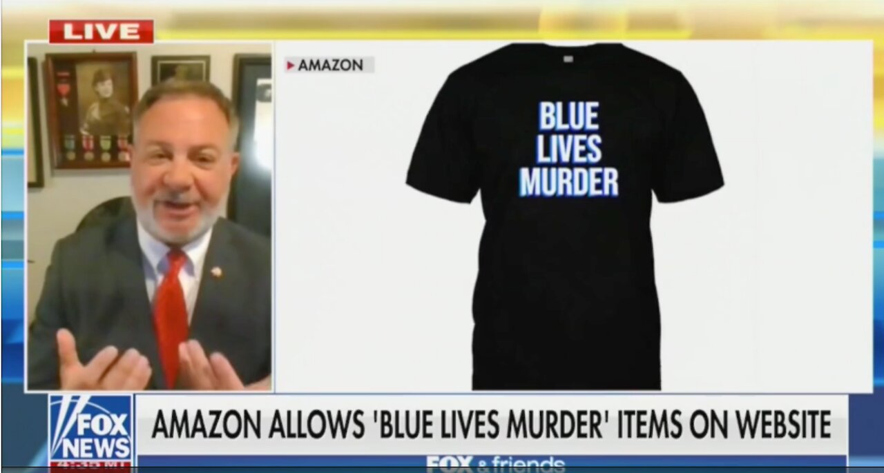 Police LT. Calls For Amazon To Remove 'Blue Lives Murder' Products