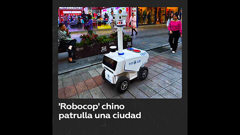 ‘Robocop’ chino equipado con cámaras de reconocimiento facial patrulla una ciudad