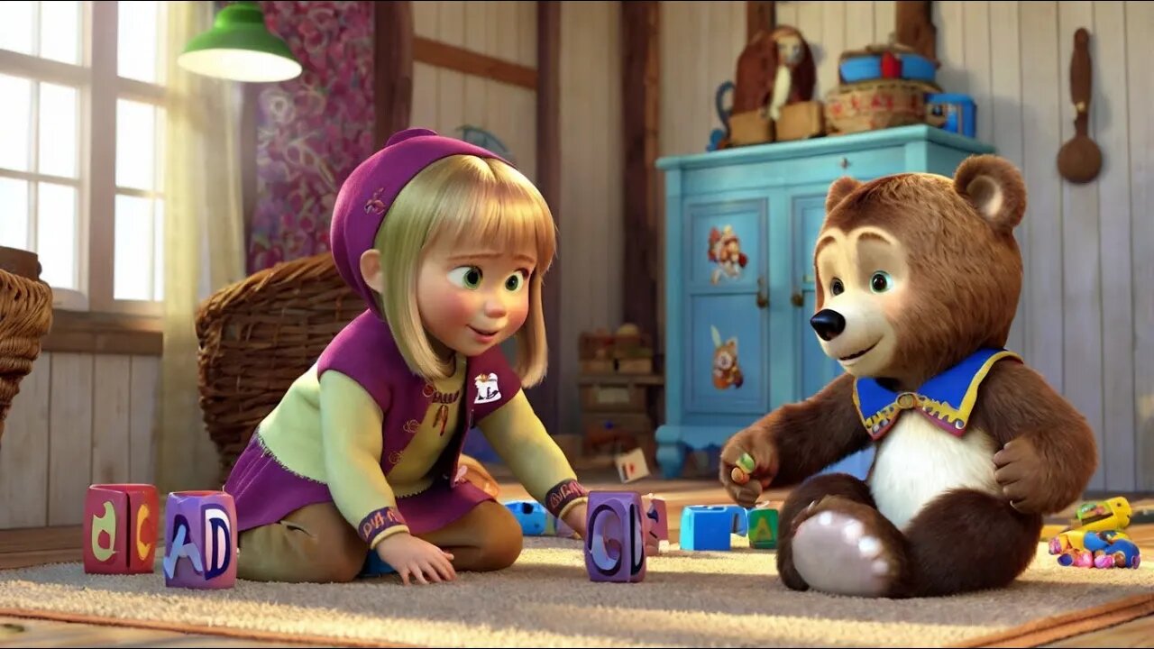 abcd song with masha and bear