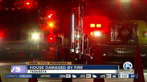 Crews respond to overnight fire in Tequesta