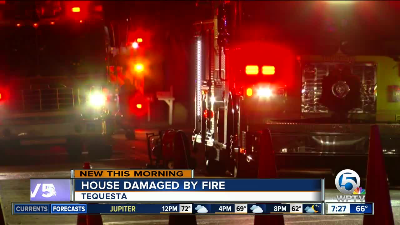 Crews respond to overnight fire in Tequesta