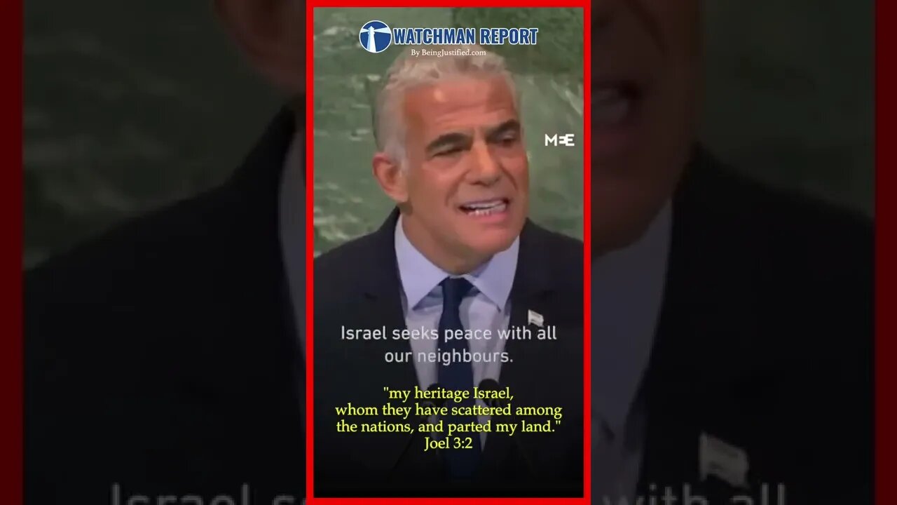 Israel PM Yair Lapid Supports Palestine Two-State Solution at UNGA